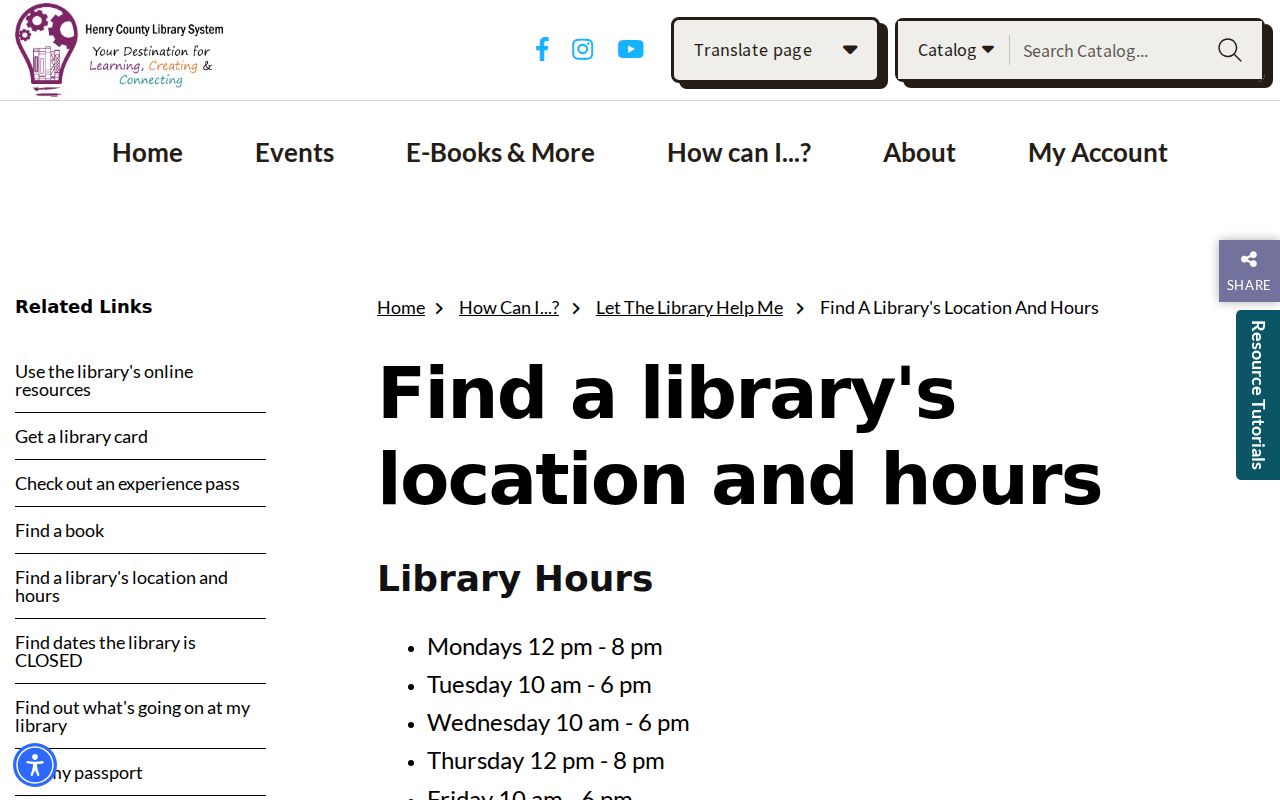 Stockbridge city directory library locations and hours