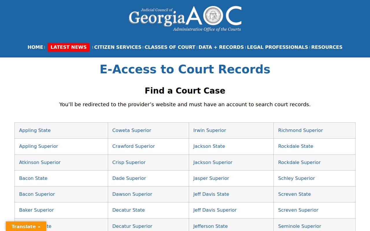 Stockbridge residents directory Georgia court access