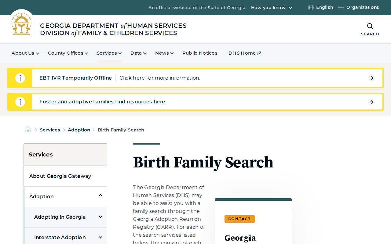 Stockbridge resident lookup adoption reunion search